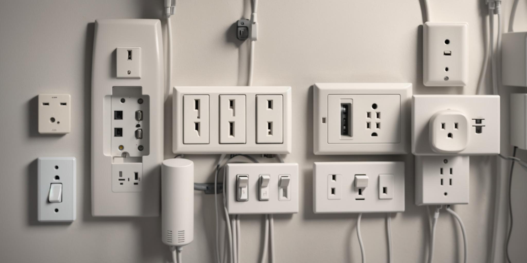 Différents types d'installations électriques : prises et interrupteurs