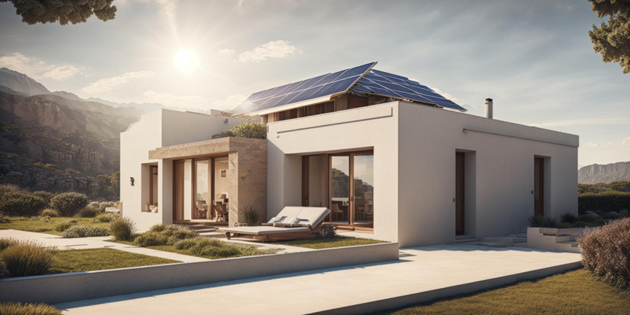 Maison corse équipée de panneaux solaires bénéficiant d'un ensoleillement optimal, symbole de durabilité et d'énergie propre.