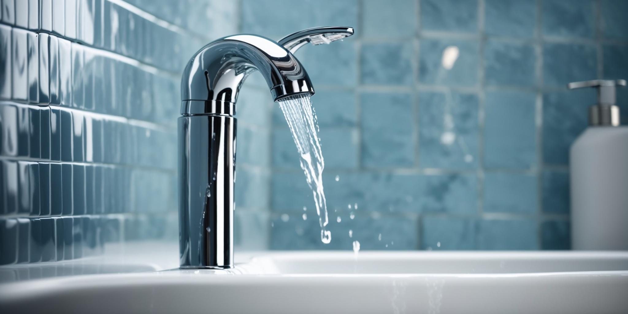 A dripping faucet, a common sign of a plumbing problem.