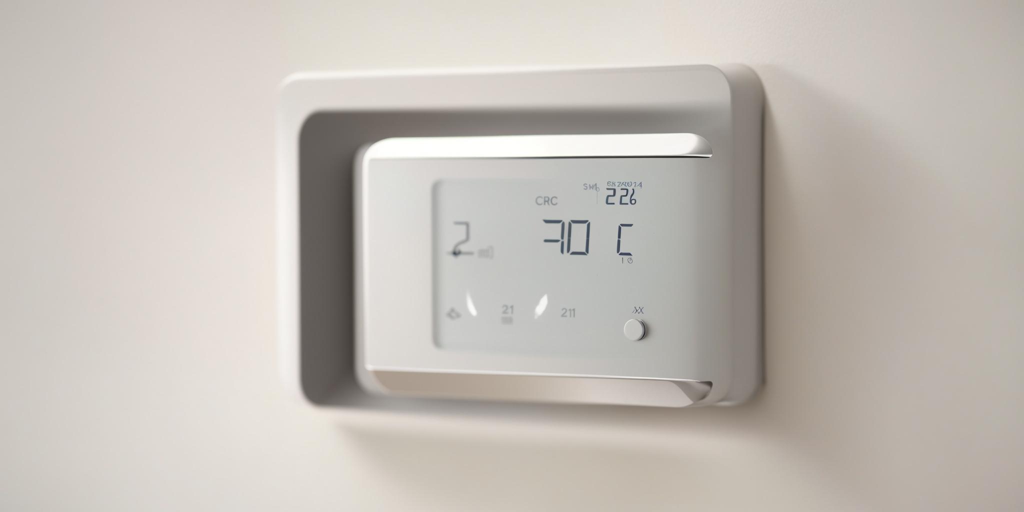 Thermostat set at the ideal temperature for optimal comfort
