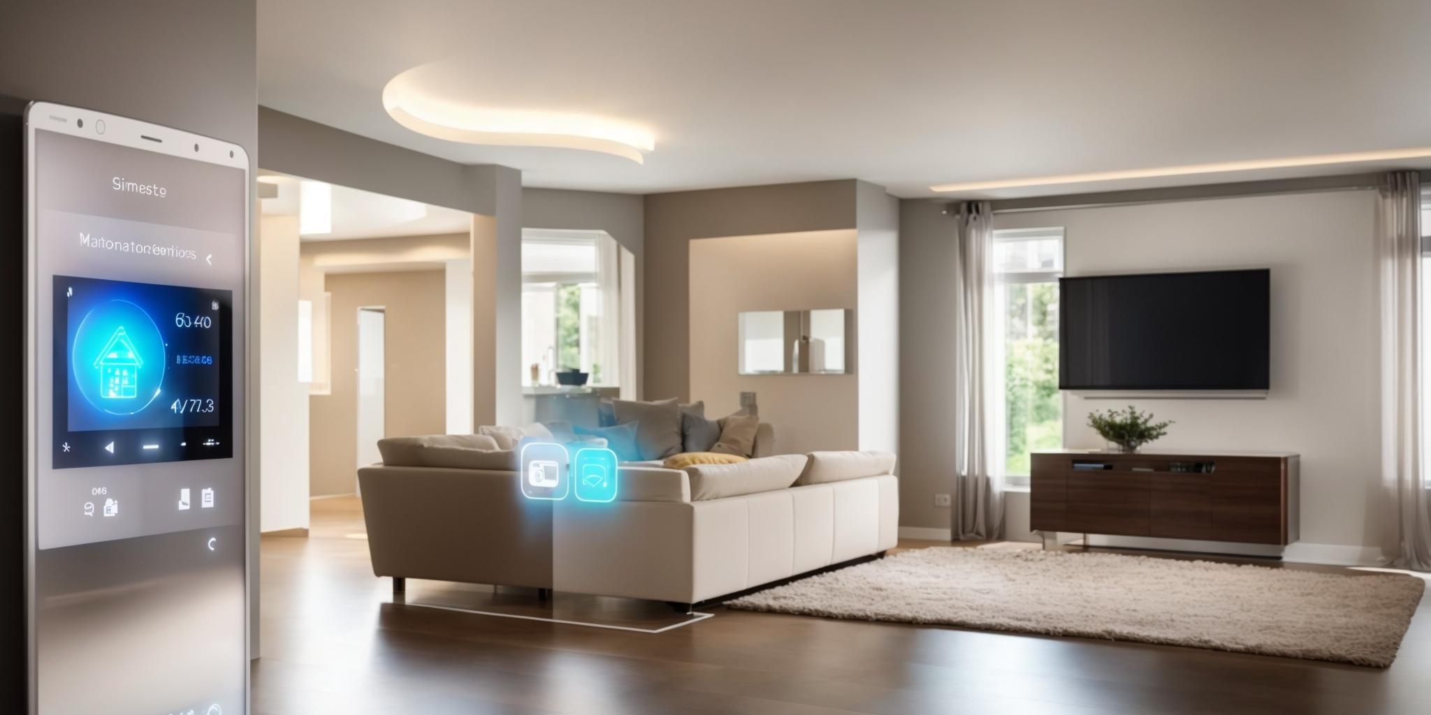 A smartphone displaying a user-friendly home automation app, demonstrating the simplification of daily tasks through technology.