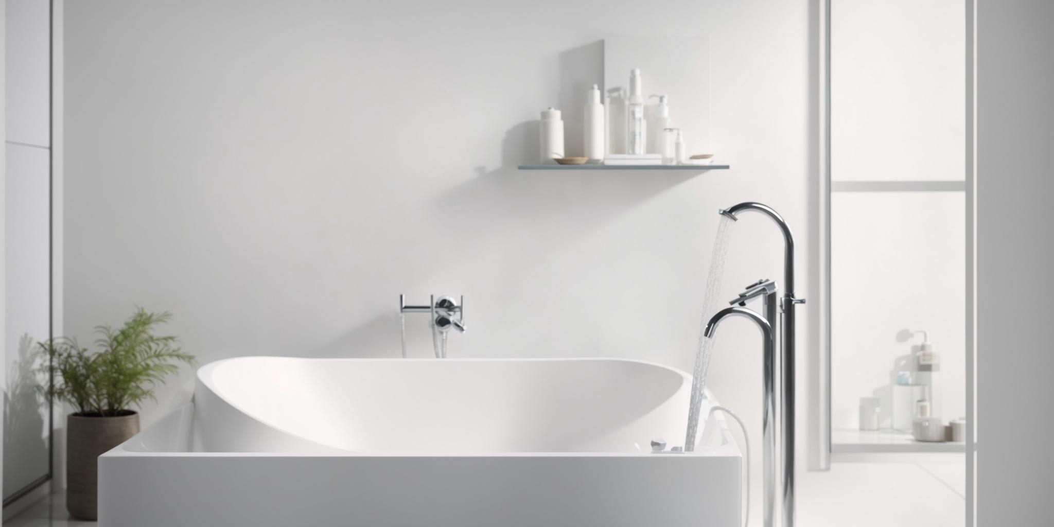 A collection of different bathroom fixtures, showcasing a range of styles and materials including toilets, sinks, bathtubs, and shower heads.