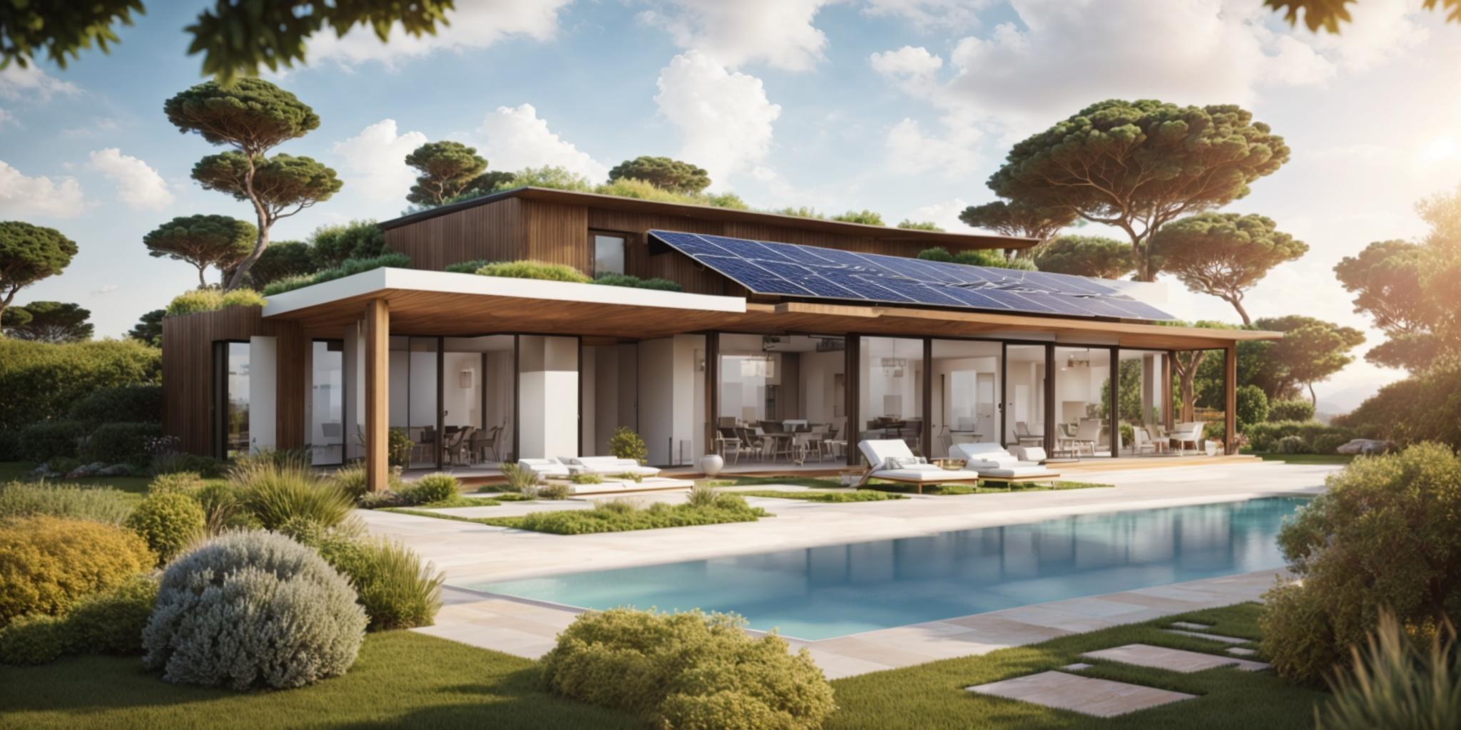 Maison écologique avec panneaux solaires et climatisation réversible en Corse