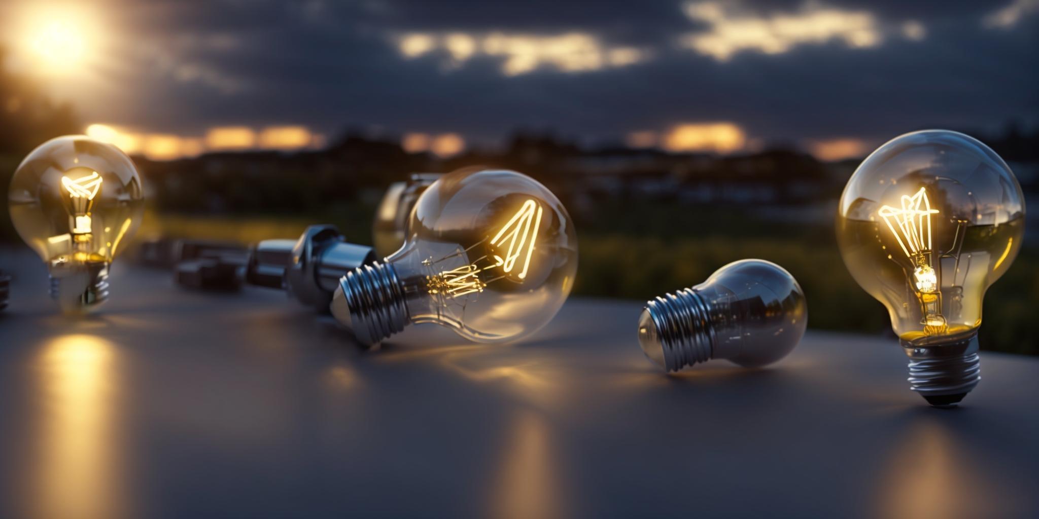 Light bulb powered by solar energy.