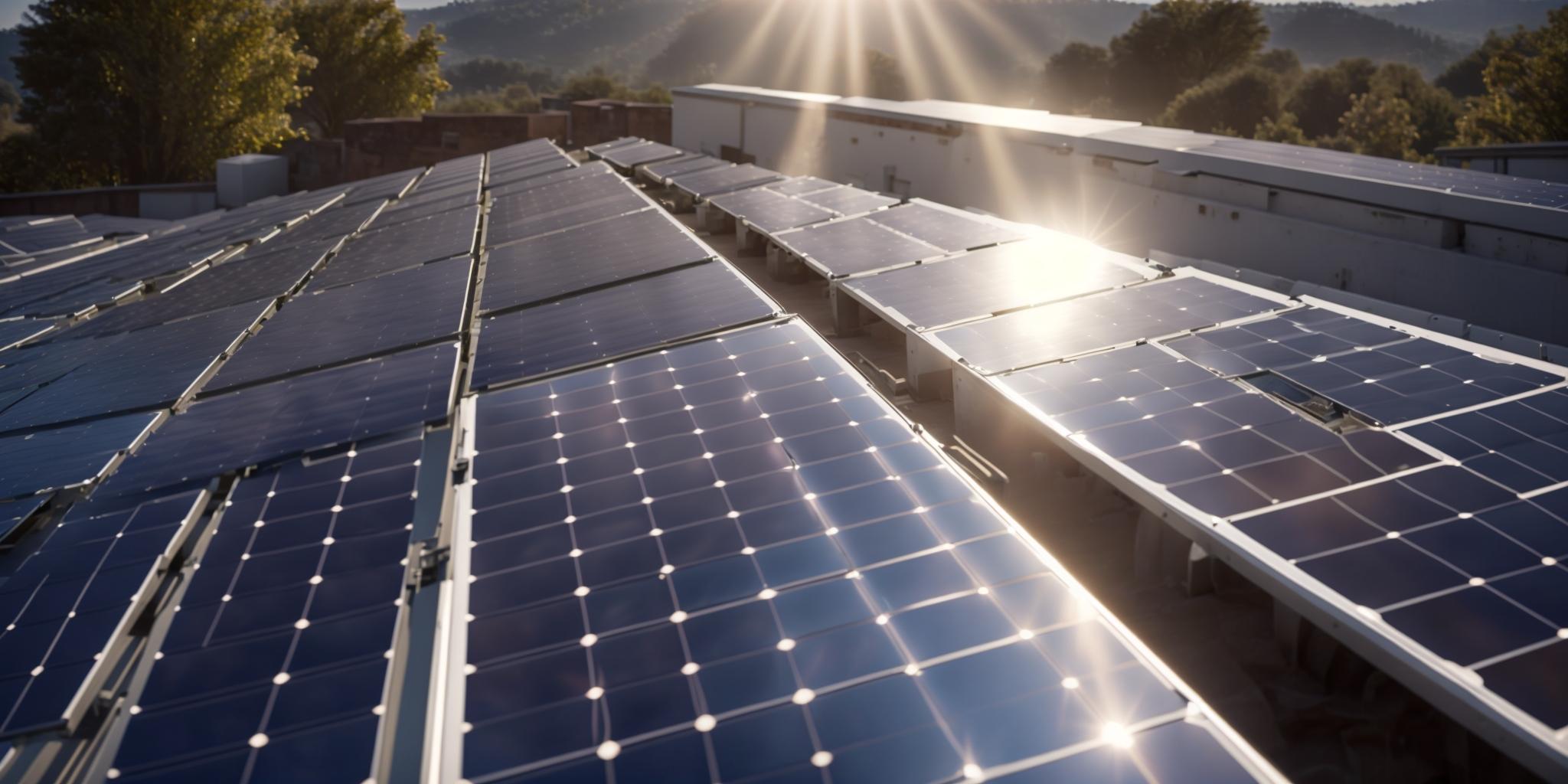 Des panneaux solaires convertissent la lumière du soleil en électricité.