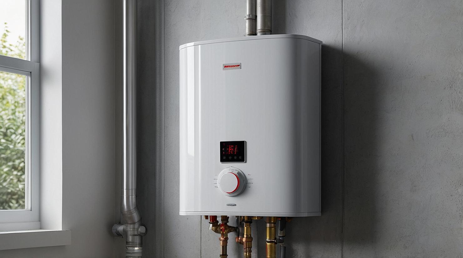 Chauffe-eau thermodynamique domestique avec un design moderne et épuré.