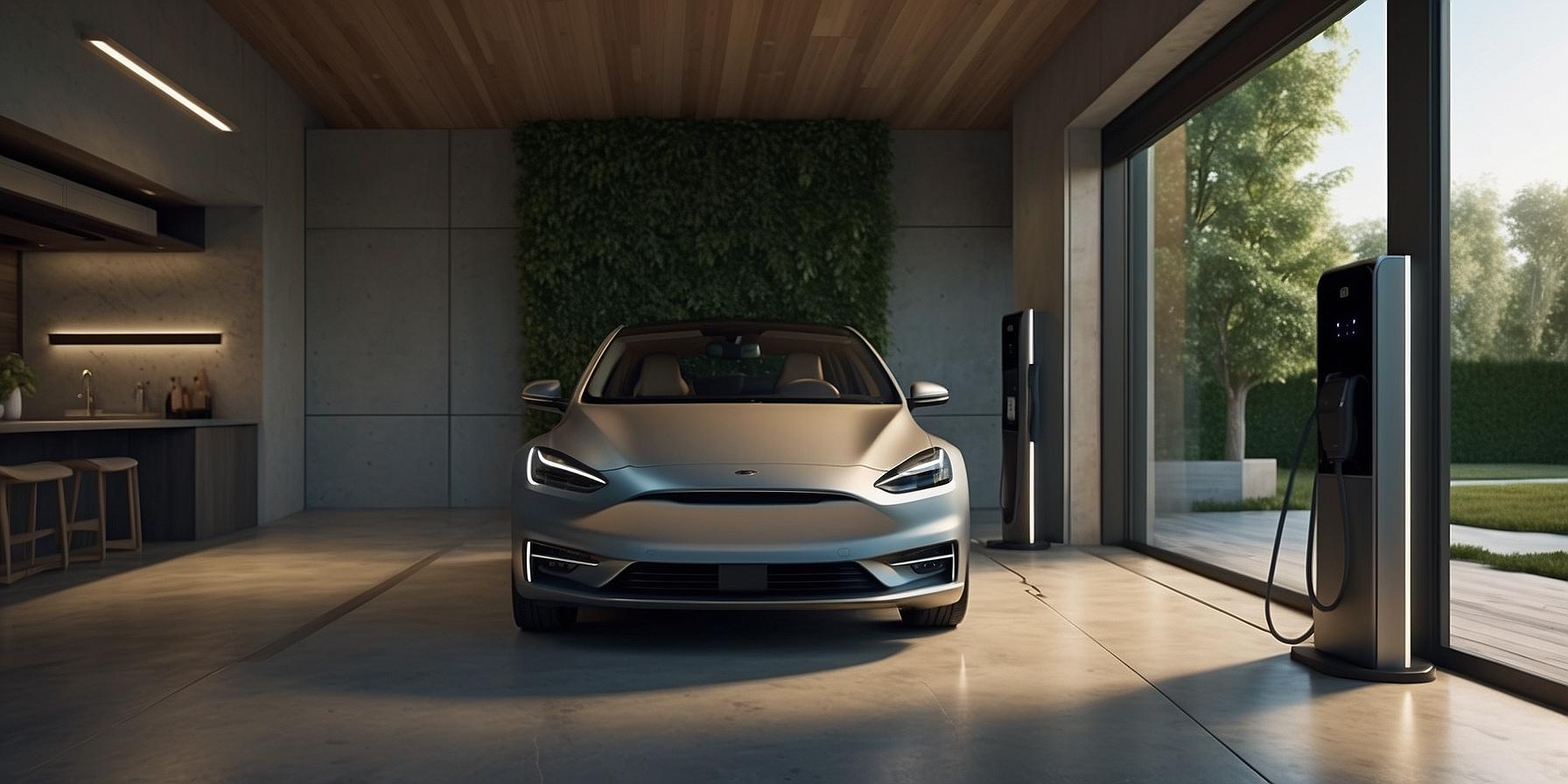 Electric car charging at home in Corsica