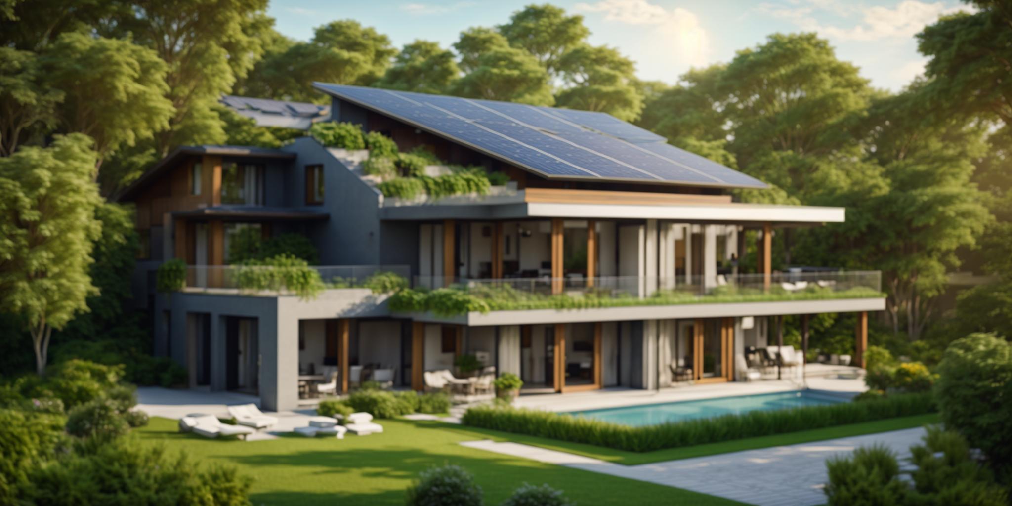 Maison équipée de panneaux solaires pour une énergie propre.