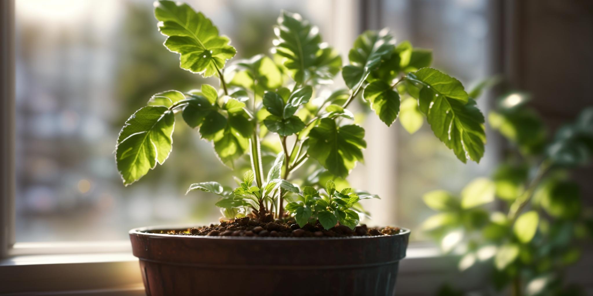 Plante symbolisant un avenir durable grâce à la domotique.