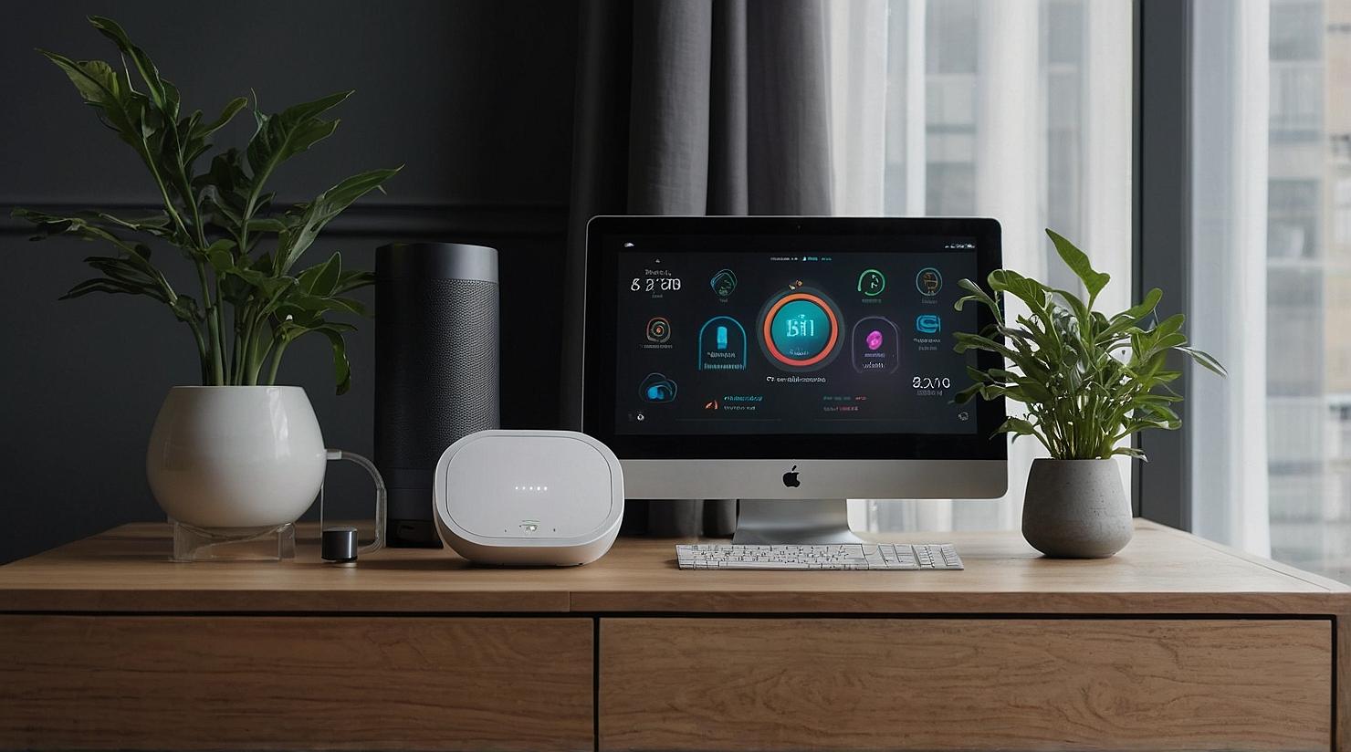 Différents appareils domotiques pour une maison connectée.