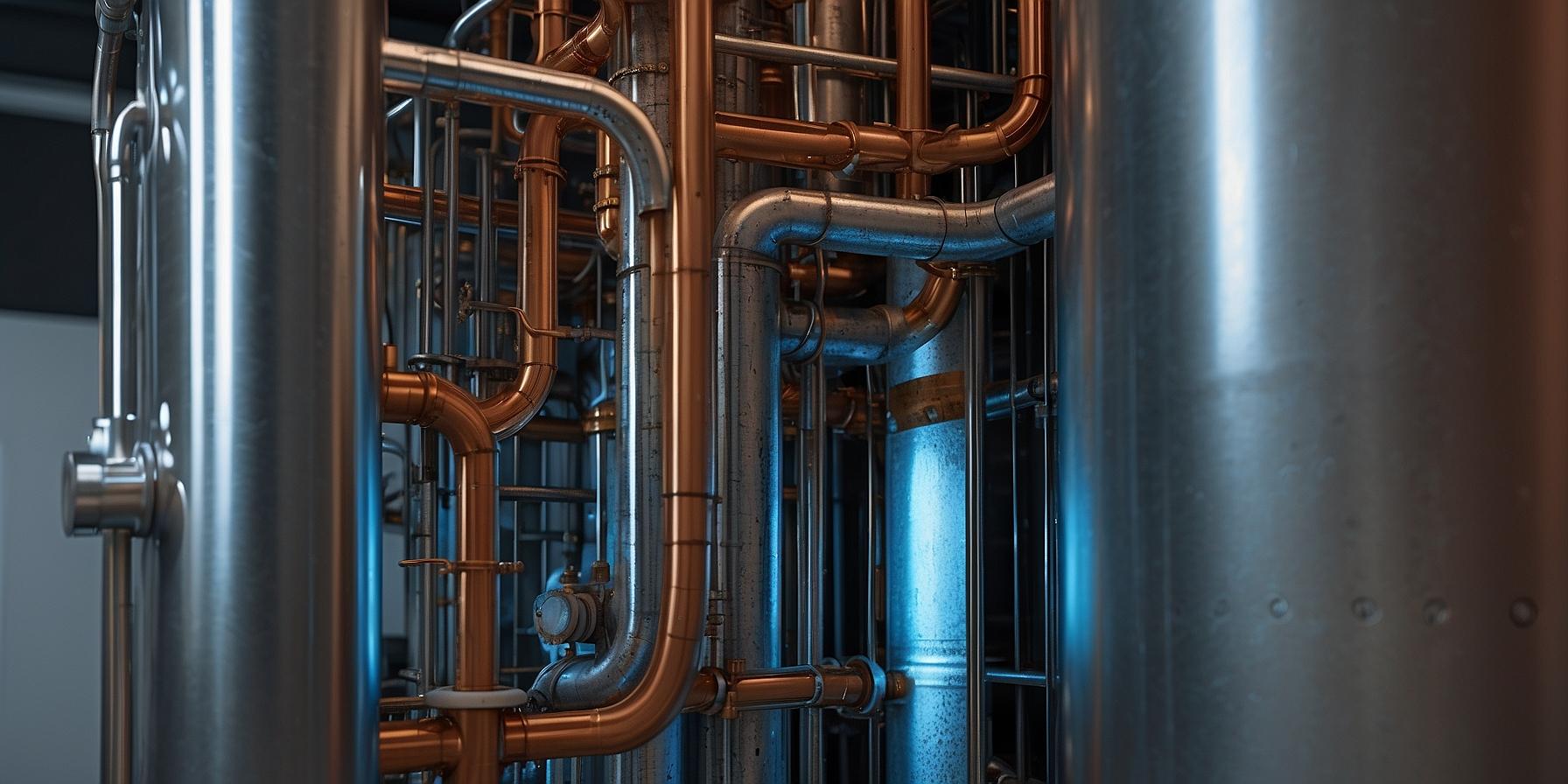 Close-up view of the internal components of a thermodynamic water heater